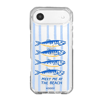 Meet Me at the Beach Sardine Stripe Phone Case-KODDY aesthetic iphone case UK