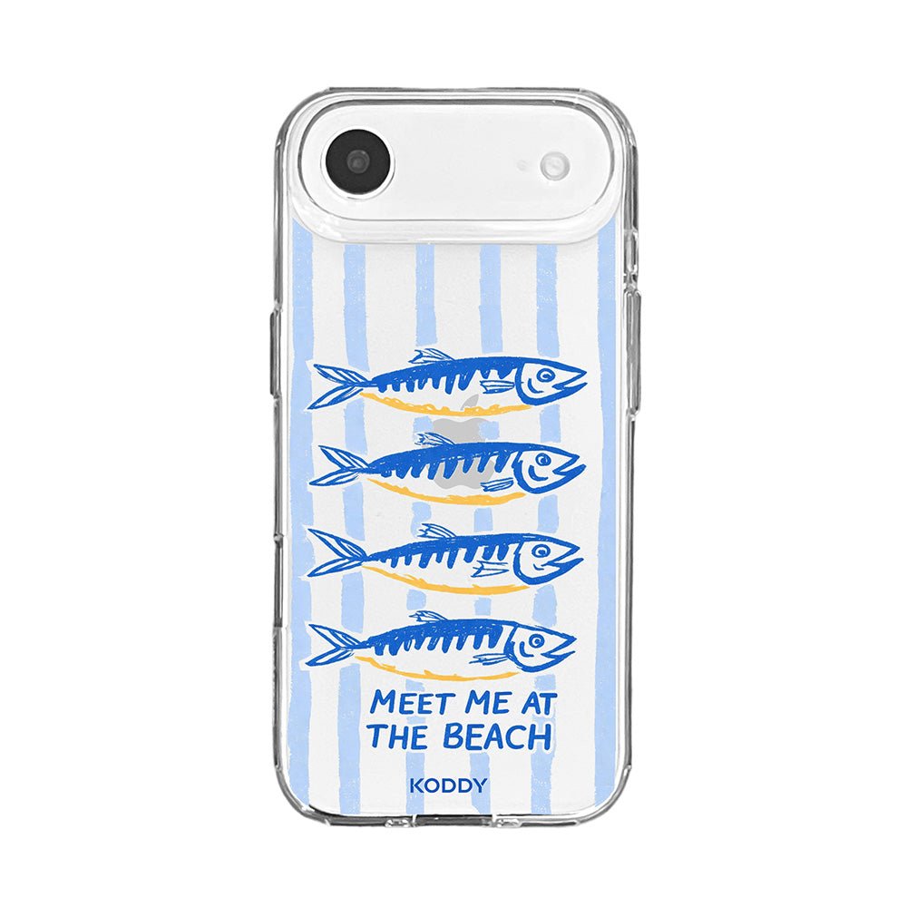 Meet Me at the Beach Sardine Stripe Phone Case-KODDY aesthetic iphone case UK