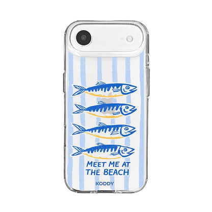 Meet Me at the Beach Sardine Stripe Phone Case-KODDY aesthetic iphone case UK