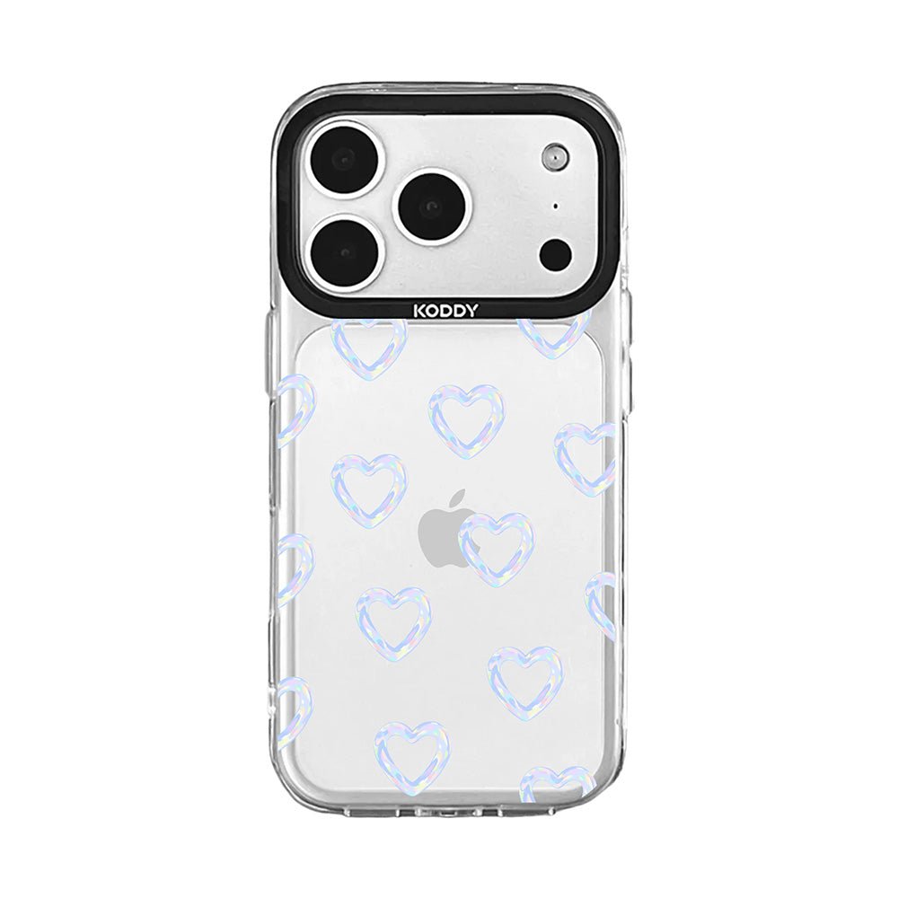 Mini Blue Bubble Hearts iPhone Case
