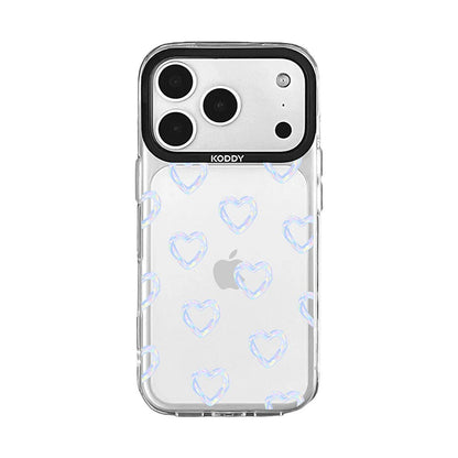 Mini Blue Bubble Hearts iPhone Case