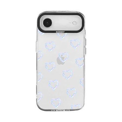 Mini Blue Bubble Hearts iPhone Case