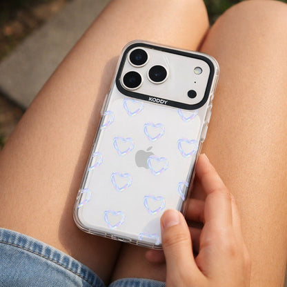 Mini Blue Bubble Hearts iPhone Case - KODDY aesthetic iphone case UK