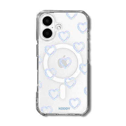 Mini Blue Bubble Hearts Phone Case - KODDY