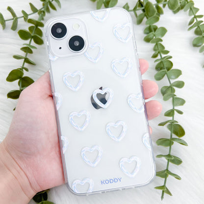 Mini Blue Bubble Hearts Phone Case - KODDY
