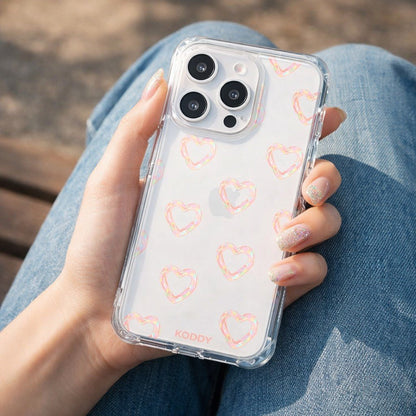 Mini Pink Bubble Hearts Phone Case - KODDY aesthetic iphone case UK