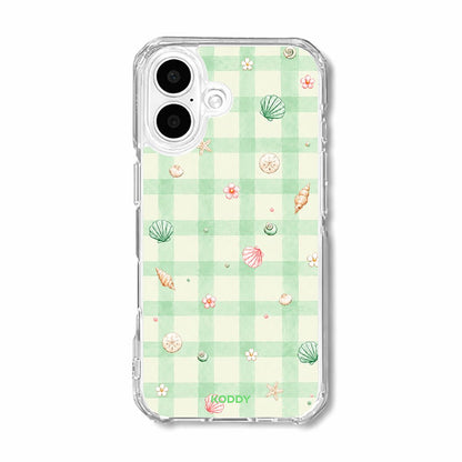 Mint Gingham Beach Phone Case-KODDY aesthetic iphone case UK