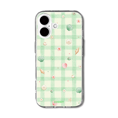 Mint Gingham Beach Phone Case-KODDY aesthetic iphone case UK