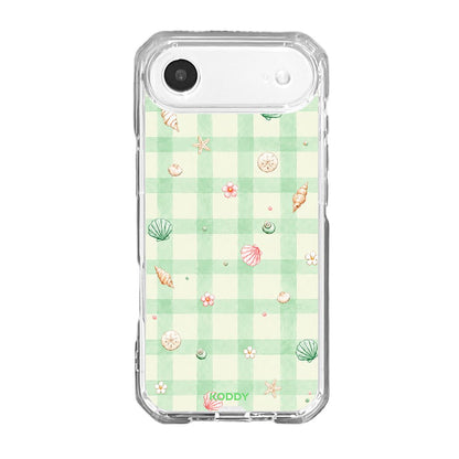 Mint Gingham Beach Phone Case-KODDY aesthetic iphone case UK