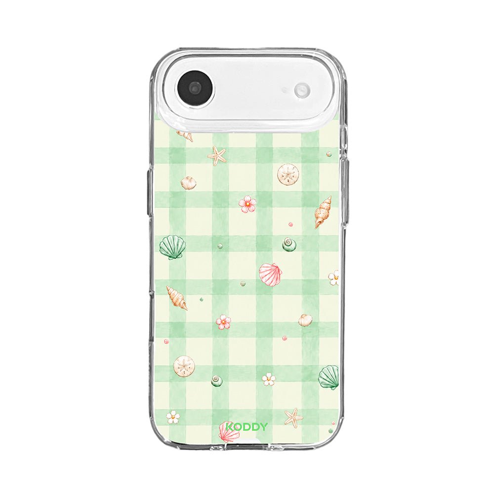 Mint Gingham Beach Phone Case-KODDY aesthetic iphone case UK