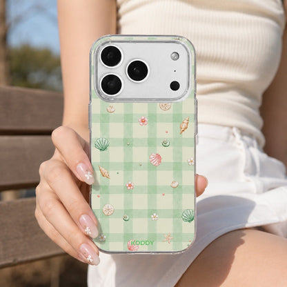 Mint Gingham Beach Phone Case-KODDY aesthetic iphone case UK