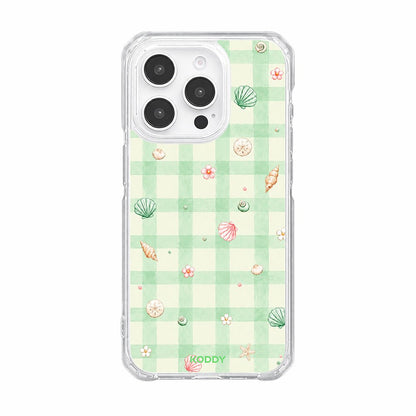 Mint Gingham Beach Phone Case-KODDY aesthetic iphone case UK