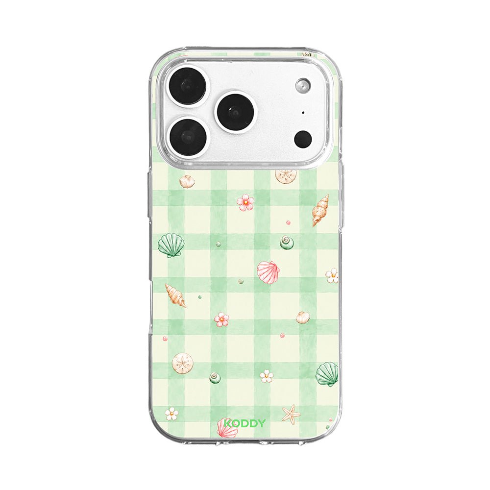 Mint Gingham Beach Phone Case-KODDY aesthetic iphone case UK