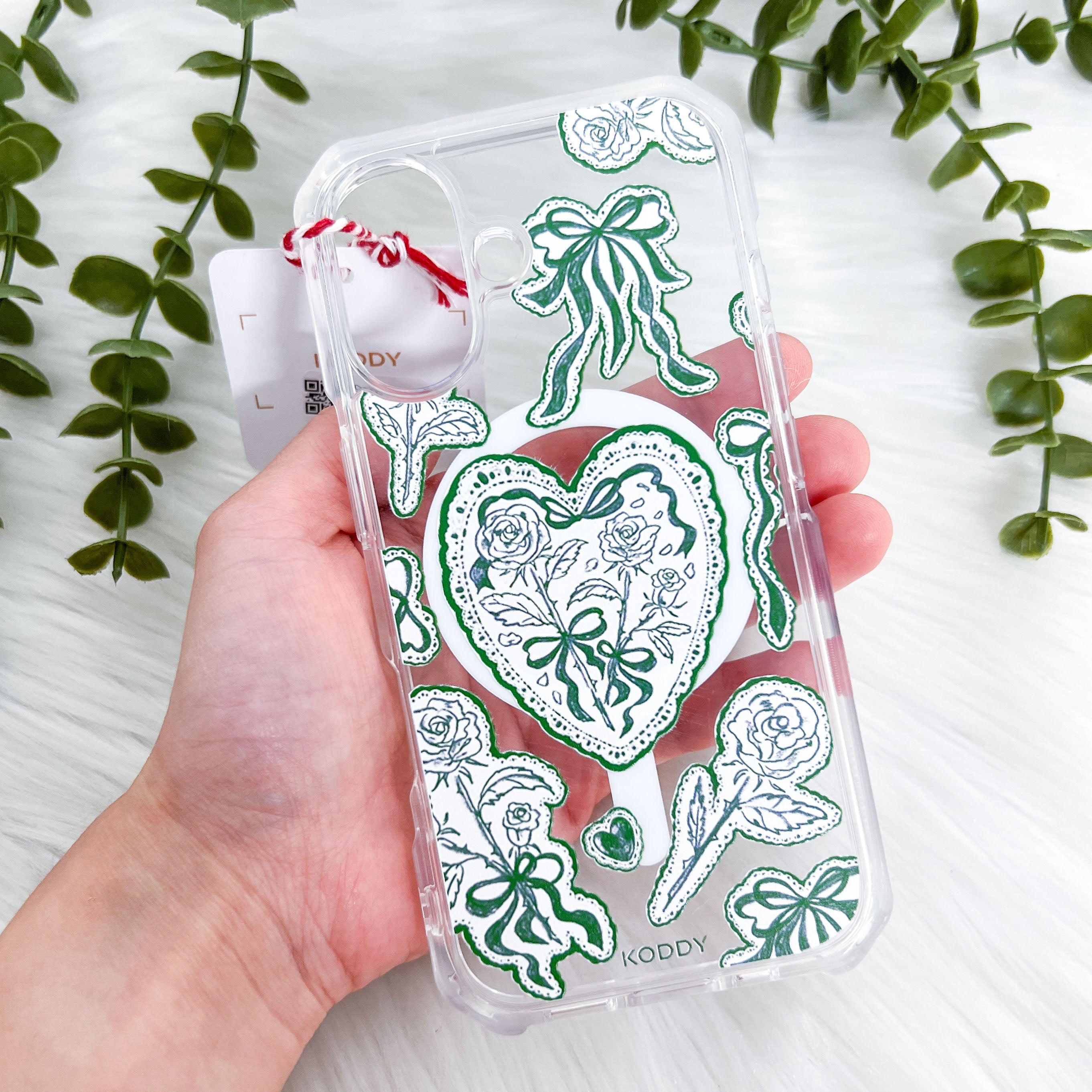 Moss Green Lace Phone Case - KODDY