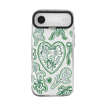 Moss Green Lace Protective iPhone Case