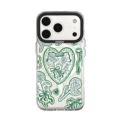 Moss Green Lace Protective iPhone Case