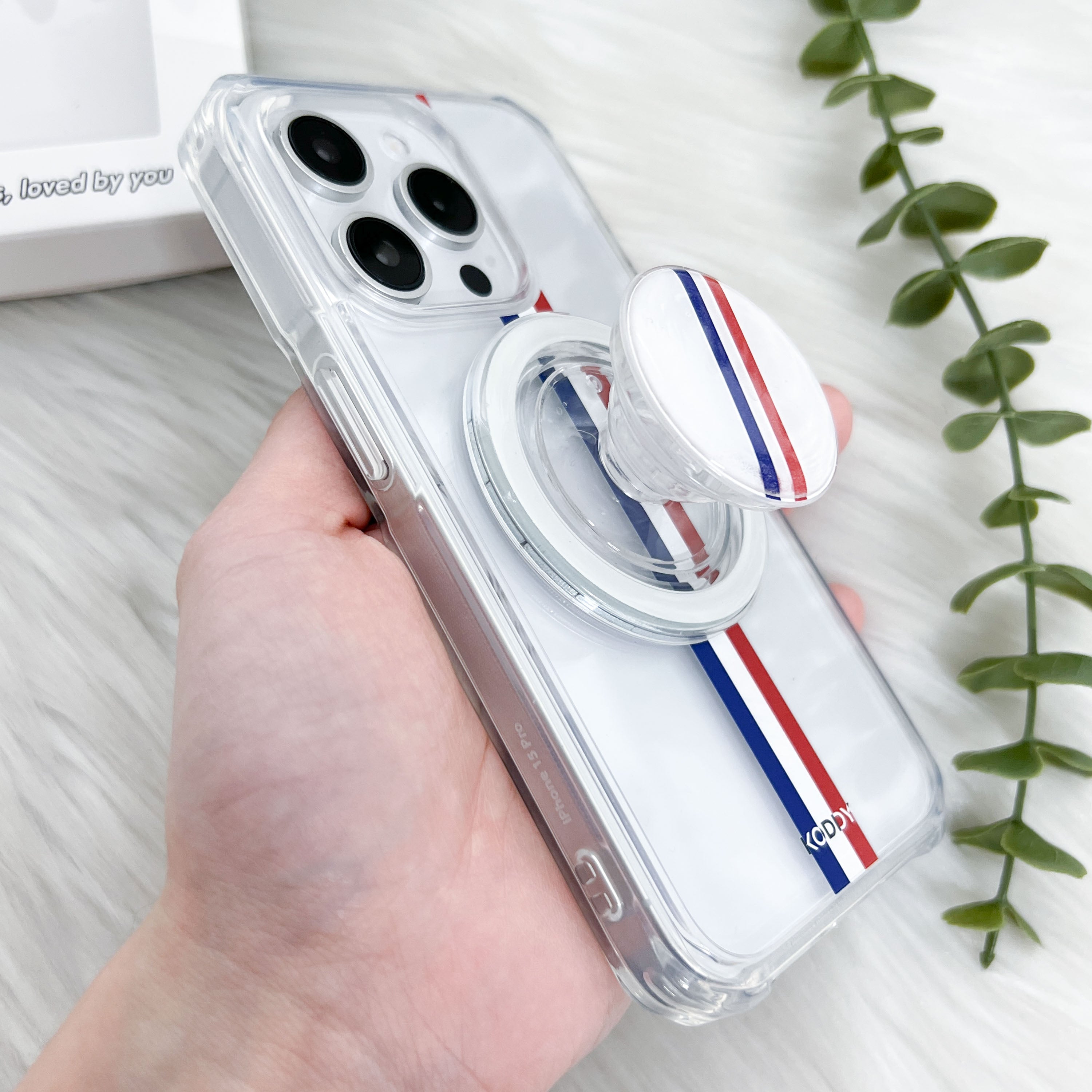 Motor Racing Stripe Phone Case and Phone Grip Bundle - KODDY