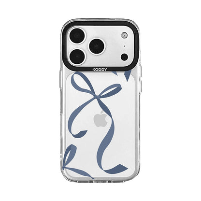 Navy Ribbon Bow iPhone Case