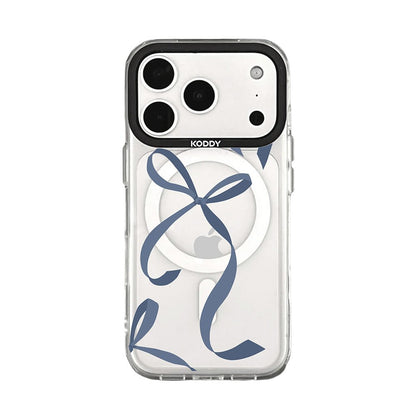 Navy Ribbon Bow iPhone Case
