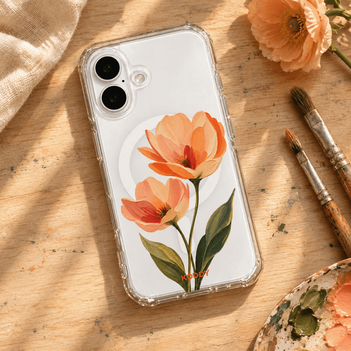 Oil Painted Floral Aesthetic Phone Case-KODDY aesthetic iphone case UK