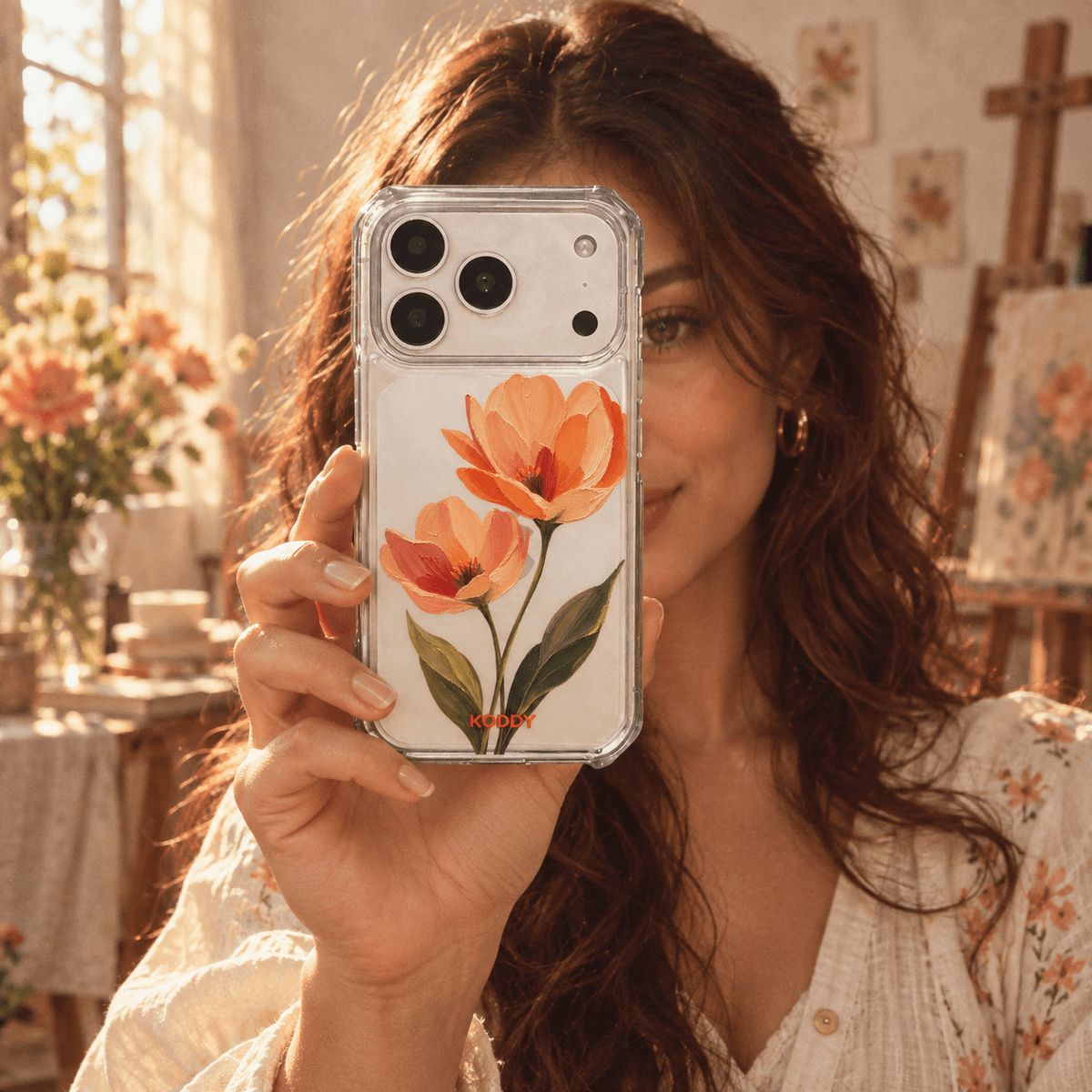 Oil Painted Floral Aesthetic Phone Case-KODDY aesthetic iphone case UK
