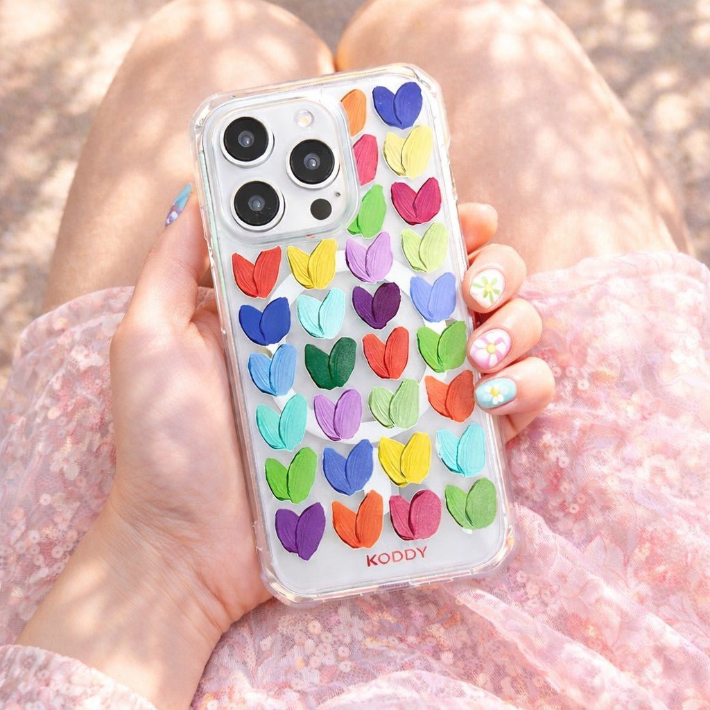 Oil Painted Hearts Phone Case - KODDY