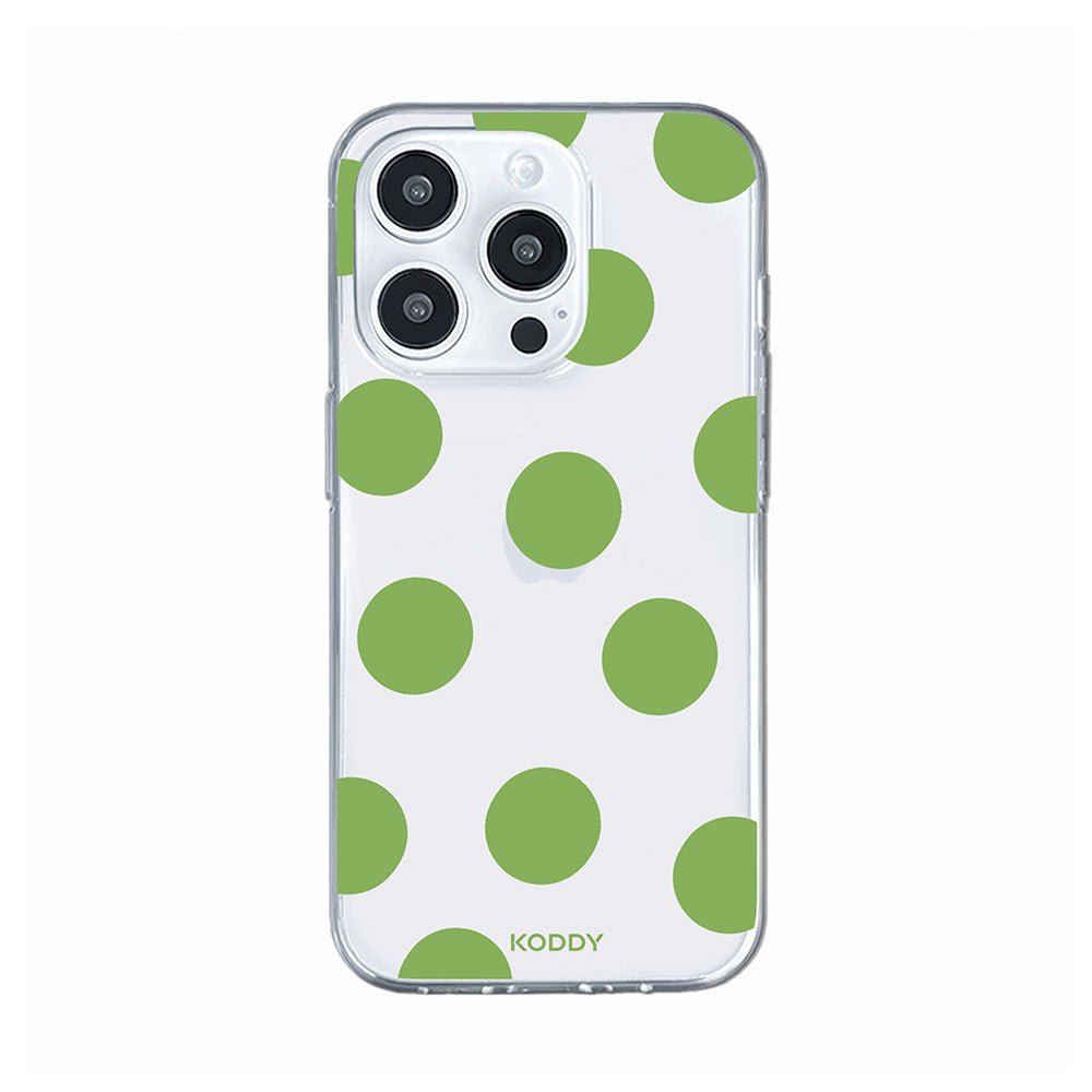 Olive Green Big Polka Dot Phone Case