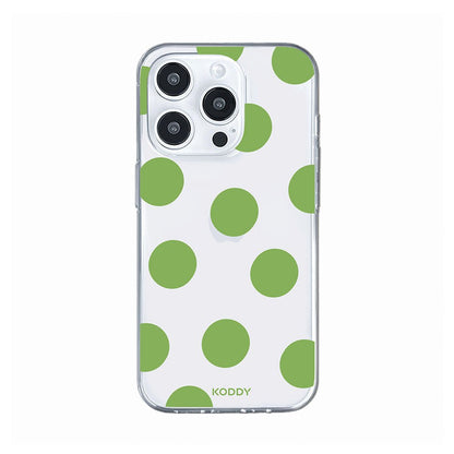 Olive Green Big Polka Dot Phone Case