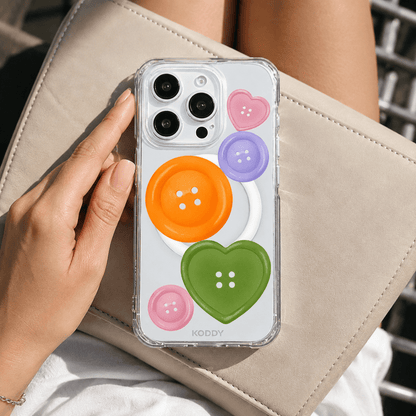 Orange And Green Buttons Phone Case-KODDY aesthetic iphone case UK
