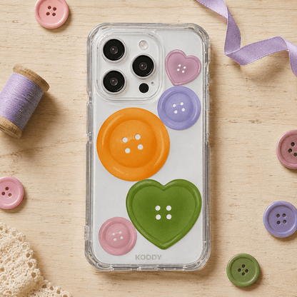 Orange And Green Buttons Phone Case-KODDY aesthetic iphone case UK
