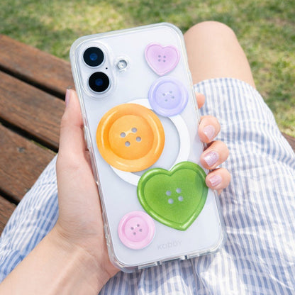 Orange And Green Buttons Phone Case - KODDY