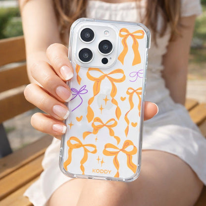 Orange Ribbon Bow Phone Case - KODDY aesthetic iphone case UK