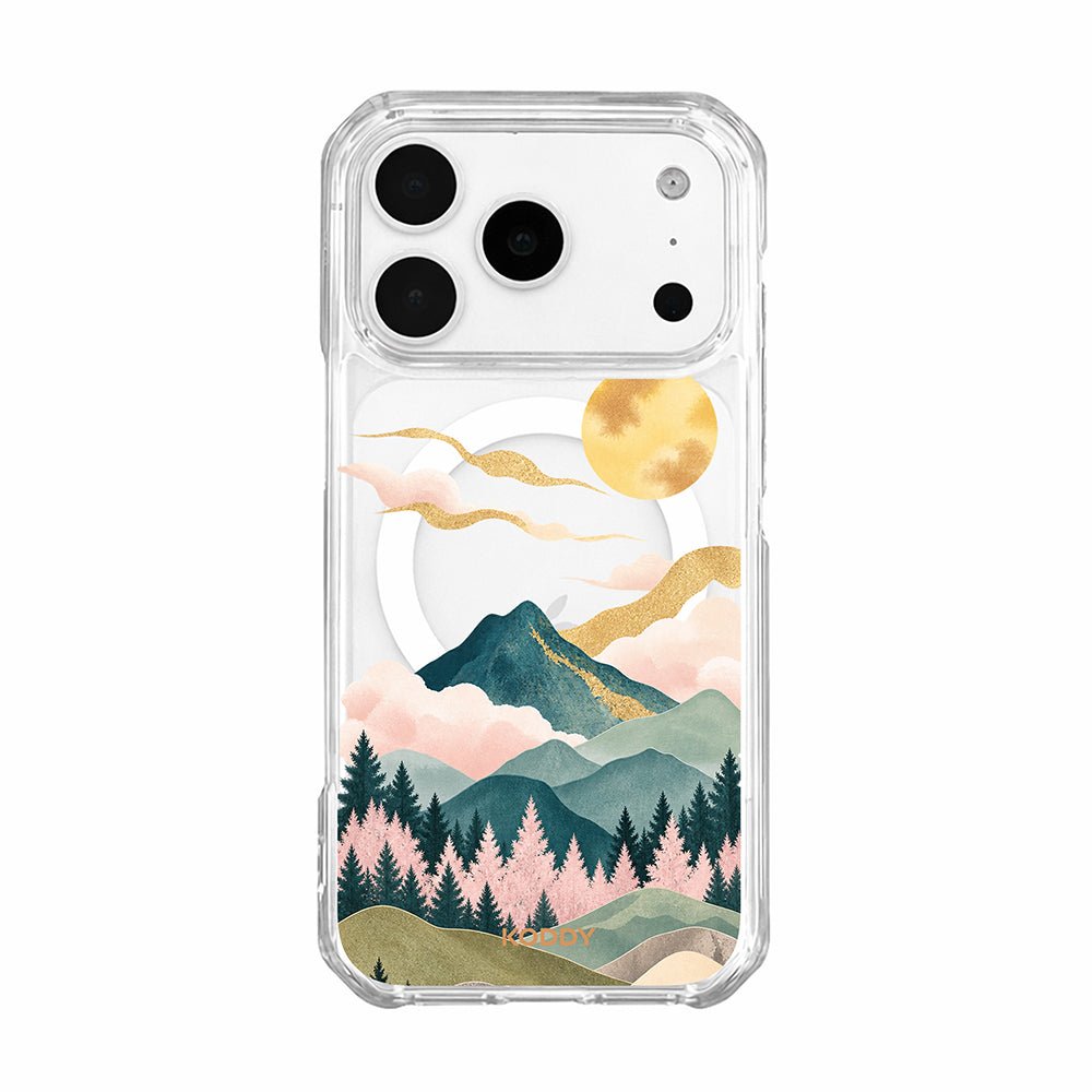 Oriental Mountain and Golden Sun Phone Case