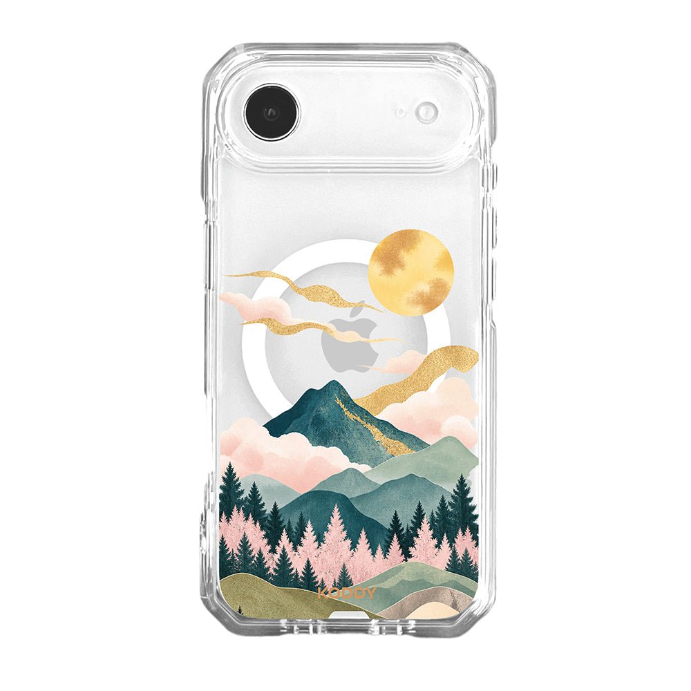 Oriental Mountain and Golden Sun Phone Case