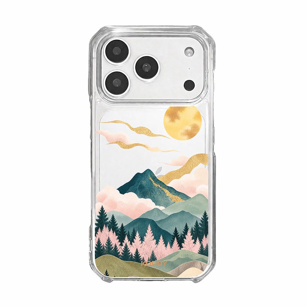 Oriental Mountain and Golden Sun Phone Case