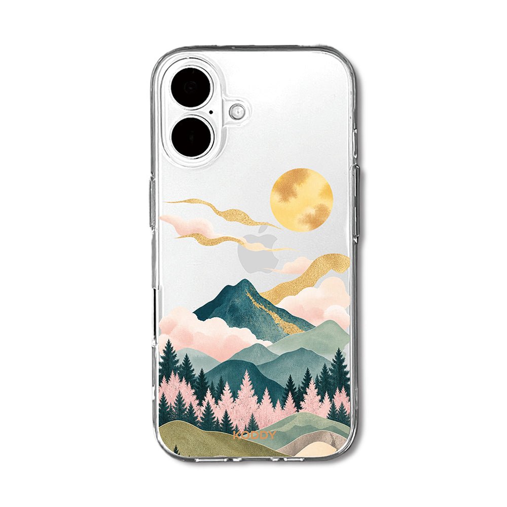 Oriental Mountain and Golden Sun Phone Case