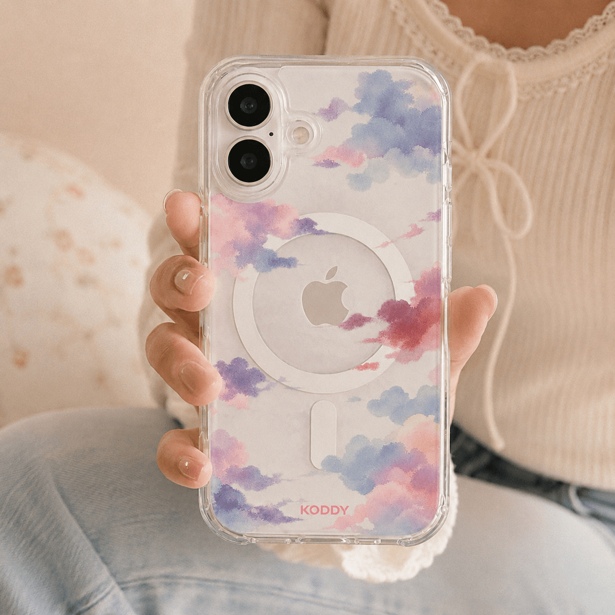 Pastel Cloud Aesthetic Clear Phone Case-KODDY aesthetic iphone case UK