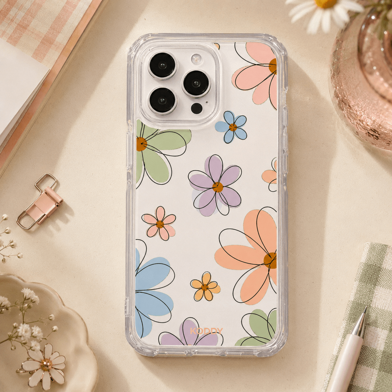 Pastel Daisy Flower Aesthetic Phone Case-KODDY aesthetic iphone case UK