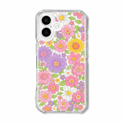 Pastel Floral Garden Clear Phone Case