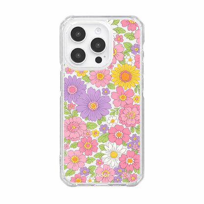 Pastel Floral Garden Clear Phone Case