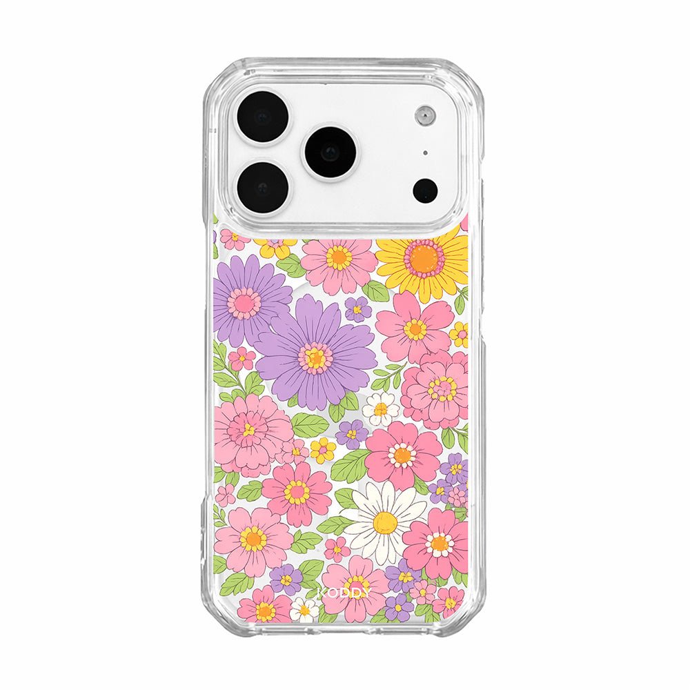 Pastel Floral Garden Clear Phone Case