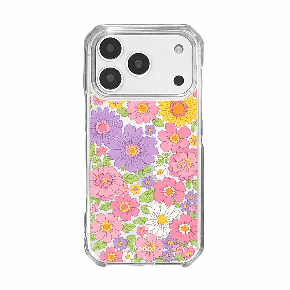 Pastel Floral Garden Clear Phone Case