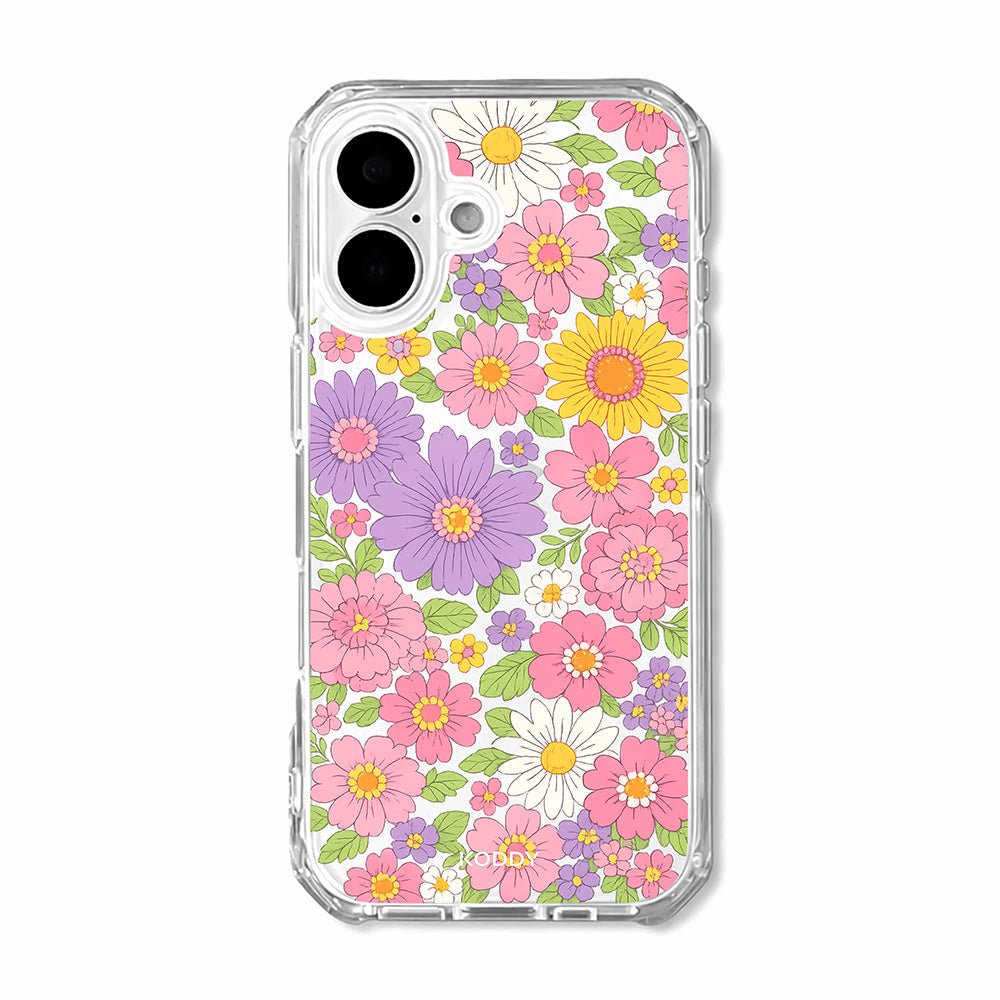 Pastel Floral Garden Clear Phone Case