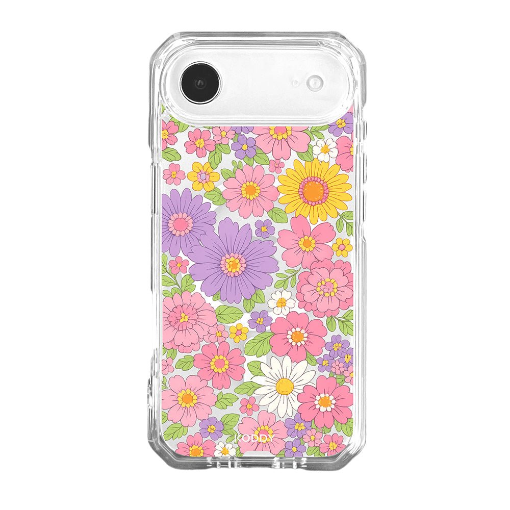 Pastel Floral Garden Clear Phone Case