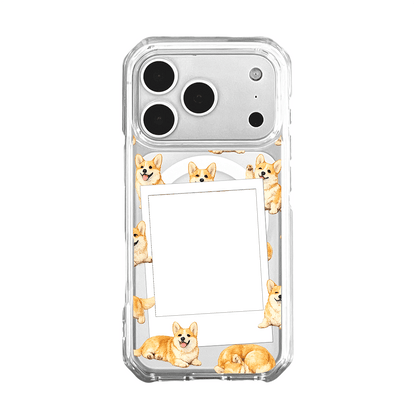 Personalised Happy Corgi Polaroid Photo Phone Case - KODDY
