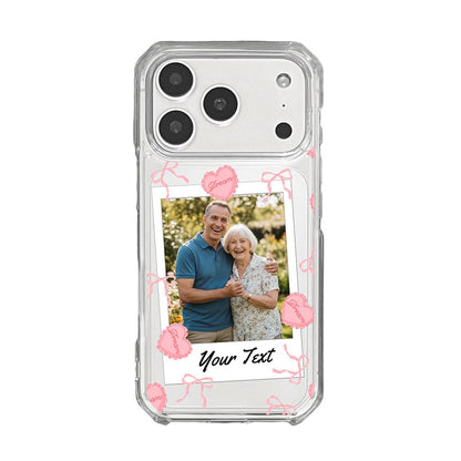 Personalised Instant Camera Photo and Pink Dream Cushion Phone case