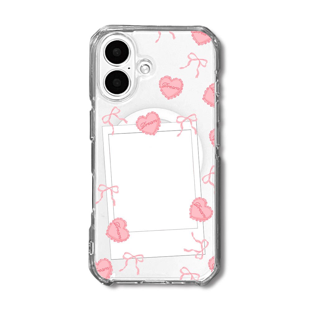 Personalised Instant Camera Photo and Pink Dream Cushion Phone case - KODDY