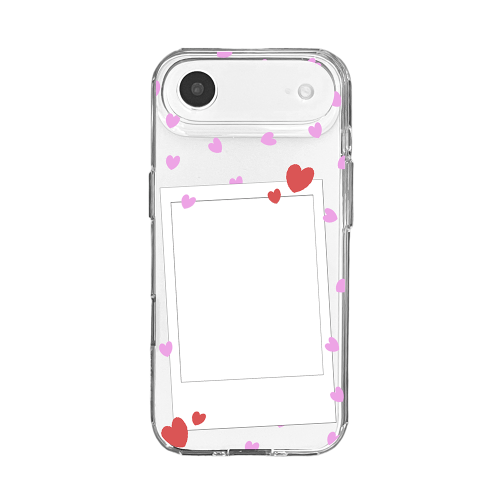 Personalised Pink Hearts Instant Camera Photo Jelly Phone case