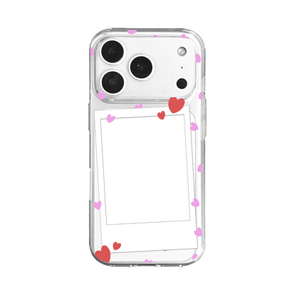 Personalised Pink Hearts Instant Camera Photo Jelly Phone case