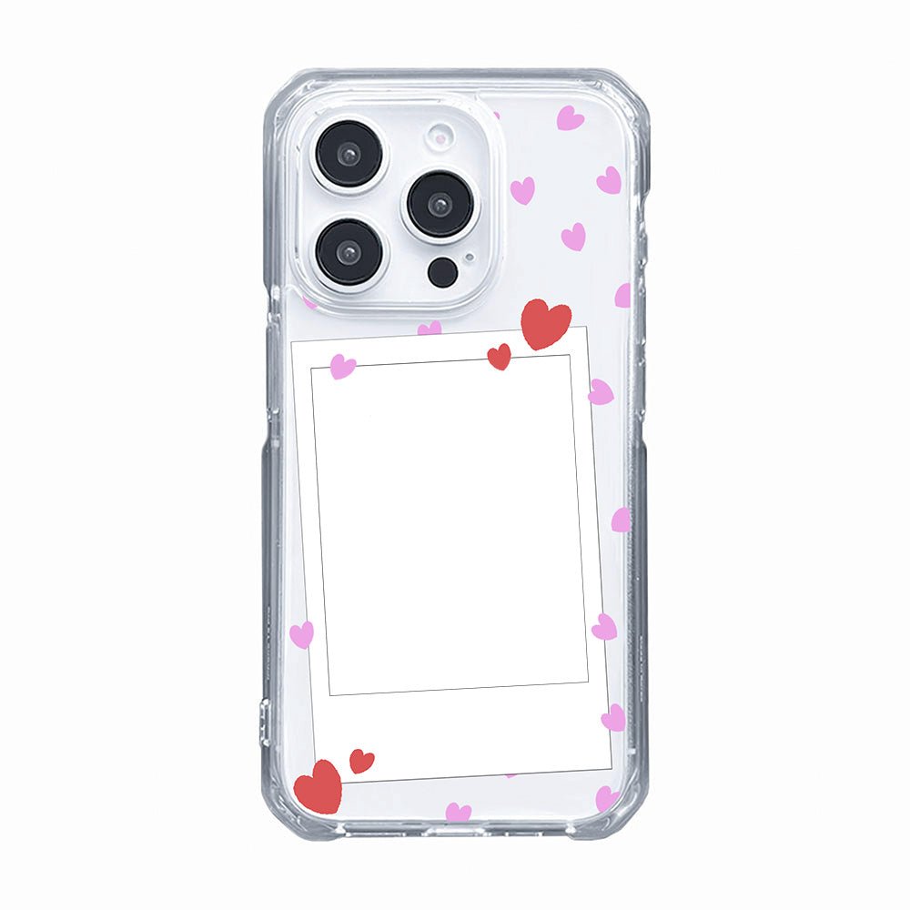 Personalised Pink Hearts Instant Camera Photo Phone case
